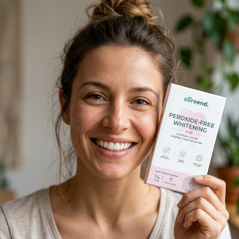 Vrouw tevreden met Cureend