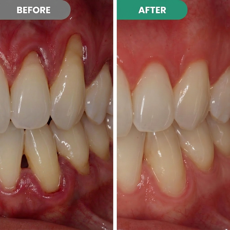 Applying Cureend whitening strips